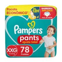 Fralda Calça Pampers Pants Ajuste Total Tam. XXG 14 a 23kg 78 Unidades
