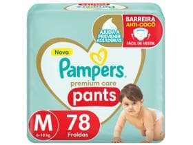 Fralda Pampers Premium Care Pants Calça Tam. M 6 a 10kg 78 Unidades