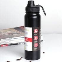 Garrafa de Água Térmica Inox Esportiva Academia Isolada a Vácuo Aço Inox 800ml (Preto) - LSMI MARKET