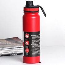 Garrafa de Água Térmica Inox Esportiva Academia Isolada a Vácuo Aço Inox 800ml (Vermelho) - LSMI MARKET