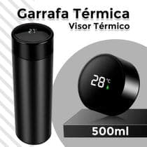 Garrafa térmica água copo térmico 12h inteligente sensor de Temperatura 500ml - Smart