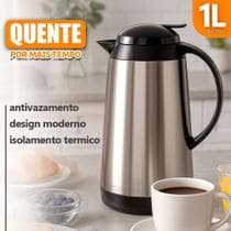 Garrafa Térmica Inox 1 Litro Café Água Chá Quente Frio - DOLCE HOME