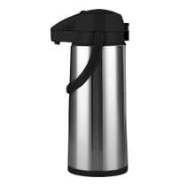 Garrafa Térmica Inox de Pressão Good Coffee Ponente 1 Litro com Ampola de Vidro Conservação Térmica para Café Chá e Bebidas Quentes ou Frias