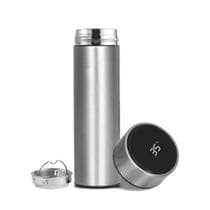 Garrafa Térmica Inteligente Indicador Sensor Temperatura Prateado - SHOPMIX