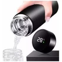 Garrafinha Térmica Inox Squeeze Água Gelada Display Preto - XDX