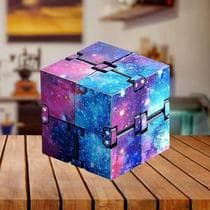 Infinity Cube Cubo Articulado Galáxia Presente Criativo Escritório Gadget Geek Nerd Top Top Já Já - Cubo Infinito Fidget Toy Galáxia Anti Stress