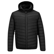 Jaqueta Puffer Bobojaco Masculina Casaco Corta Vento Acolchoada Impermeável Bolsos Capuz Removível