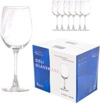 Jogo de 6 Taças para Água e Vinho em Vidro 465ml - Unistock