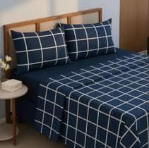 Jogo de Cama Box Lençol Casal 3 Padrão Peças 400 Fios Estampado em Microfibra - Estampas Sortidas - STUDIO CASA