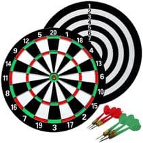 Jogo De Dardos Dupla Face 43cm Com Seis Dardos - R1Sports