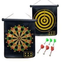 Jogo De Dardos Magnético com Alvo Profissional Dupla Face 41x48cm com 6 Dardos - Novo Século