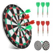 Jogo de Dardos Profissional 38Cm Modelo Grande Tiro Ao Alvo 2 em 1 Dupla Face Com 6 Dardos - Art Game