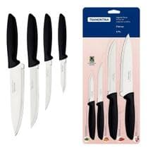 Jogo de Facas Tramontina Kit com 4 peças Conjunto Faca Cozinha Churrasco