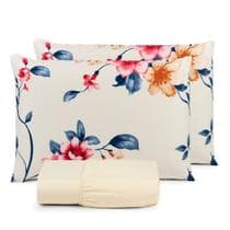 Jogo de Lençol Queen 200 Fios Estampado 03 Peças Felicità - RAVATEX CASA
