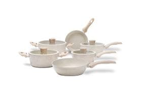Jogo de Panelas Brinox Antiaderente Ceramic Life Sirius 6 Peças com Indução Vanilla