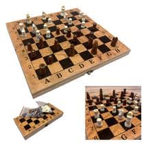 Jogo De Tabuleiro Xadrez Em Madeira Mala Dobrável Portátil Presente Diferente - SHOP ZIN.GO