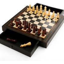 Jogo De Xadrez Tabuleiro Magnético Madeira Com Gaveta Luxo - Ferora Home e Decor