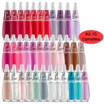 Kit 10 Esmaltes Sortidos Atacado Manicures Coleção A Sua Moda Impala