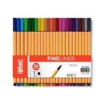 kit 12/24 Canetas Coloridas Fine Line Ponta Fina 0.4 mm 1ª Linha Kit:24 Cores (Amarela) - oem