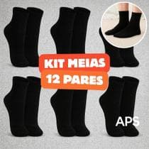 Kit 12 Pares Meia Masculina Feminino unissex Cano Alto Sport Algodão Direto da Fábrica - Mem