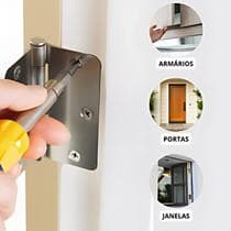 Kit 150 Dobradiças Reforçadas Aço Inoxidavél para Porta