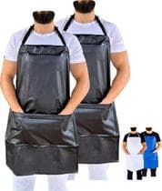 KIT 2 Avental Impermeável bolso churrasqueiro garçom chef cozinha churrasco açougueiro limpeza barbeiro manicure pedicure peixaria pvc frigorífico - Resilienza indústria