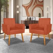 Kit 2 Cadeira Poltrona Decorativa Sala Promoção - Casal Decor
