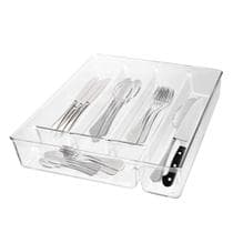 KIT 2 Organizador Porta Talher Cozinha Gaveta Divisória Multiuso - Plastutti