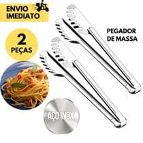Kit 2 Pegadores de Massa Inox Grande 29 CM Ideal para Buffet de Massas Churrascarias eRestaurantes . - Sq - Só Quality