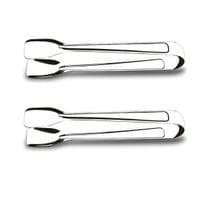Kit 2un Pegador Universal Pinça Inox 18cm Gelo Salgados Frios - GP Inox