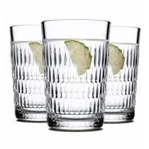 Kit 3 Copos Long Drink Rain Pasabahce Vidro 350ml Suco Água Coquetel