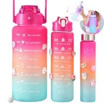 Kit 3 Garrafas de Água Squeeze 2 Litros Hidratação Academia - Woofs