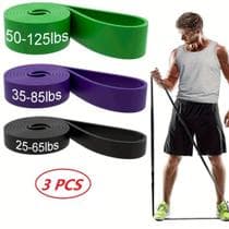 Kit 3 Super Band Elástico Borracha Exercício Funcional Extra Forte Faixas de Resistência - oem