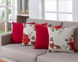 Kit 4 Almofada Decorativa Sala com Zíper Capas de Almofada Sem Enchimento - J H Enxovais