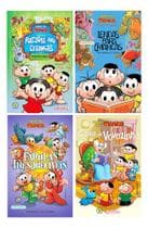 Kit 4 Livros Turma Da Mônica Para Crianças Fábulas Lendas Biblioteca Infantil Clássica - Girassol