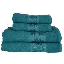 Kit 4 Toalhas Olympia 2 Banho + 2 Rosto 100% Algodão Premium Macias e Super Absorventes - Flabom Têxtil