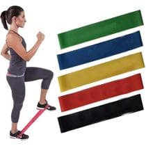Kit 5 Faixas Elásticas Fita Exercicio Extensor Pilates Abdominal ELASTICOS - MARKELK