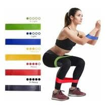 Kit 5 Faixas Elásticas Mini Band Exercícios em Casa Extensor Academia Yoga Pilates Fitness Exercício Funcional - Plena Mix