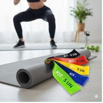 Kit 5 Super Mini Band Faixas Elásticas Pilates Exercício Funcional - Genérica Extra Forte Bandagem
