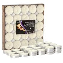 Kit 50 Velas Pequenas Decorativas Branca Redonda Rechaud - Majestic