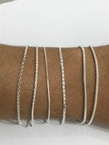 Kit 6 Pulseiras Feminina Prata Legítima 925 - Lojas La&Ny