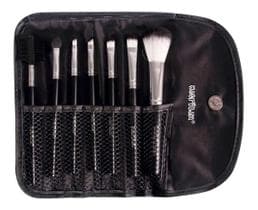 Kit 7 Pincéis Maquiagem P/ Sombra Blush Macrilan C/ Estojo