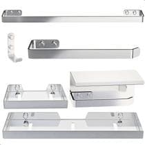 Kit Acessórios Para Banheiro Inox e Cromado 6 Peças MAX - MetalCromo