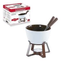 Kit Aparelho Fondue Cerâmica Completo Carne Queijo 5 Peças - Haüskraft