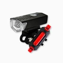 Kit Bike Farol Frontal e Traseiro Ultra Led Usb Farol Para Bicicleta Recarregável A Prova Dagua Super Potente - Sport…