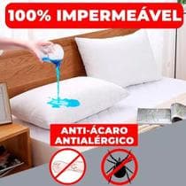 Kit Capa Protetora de Colchão Casal Impermeável 100% Pvc com Ziper e Capas de Travesseiro - nilce