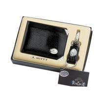 Kit Carteira Masculina E Chaveiro Mitty Couro Legítimo - Mitty Collezione