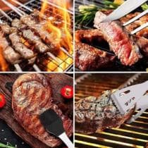 Kit Churrasco Profissional Inox Chef Gourmet Utensílios 8 peças - M&E Store