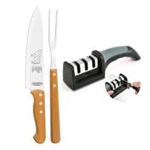 Kit Churrasco Tramontina 2 Peças e Amolador/Afiador de Facas Art House - Tramontina e Art House