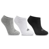 Kit com 3 Pares de Meia Unissex Preta, Branca e Cinza - Olympikus